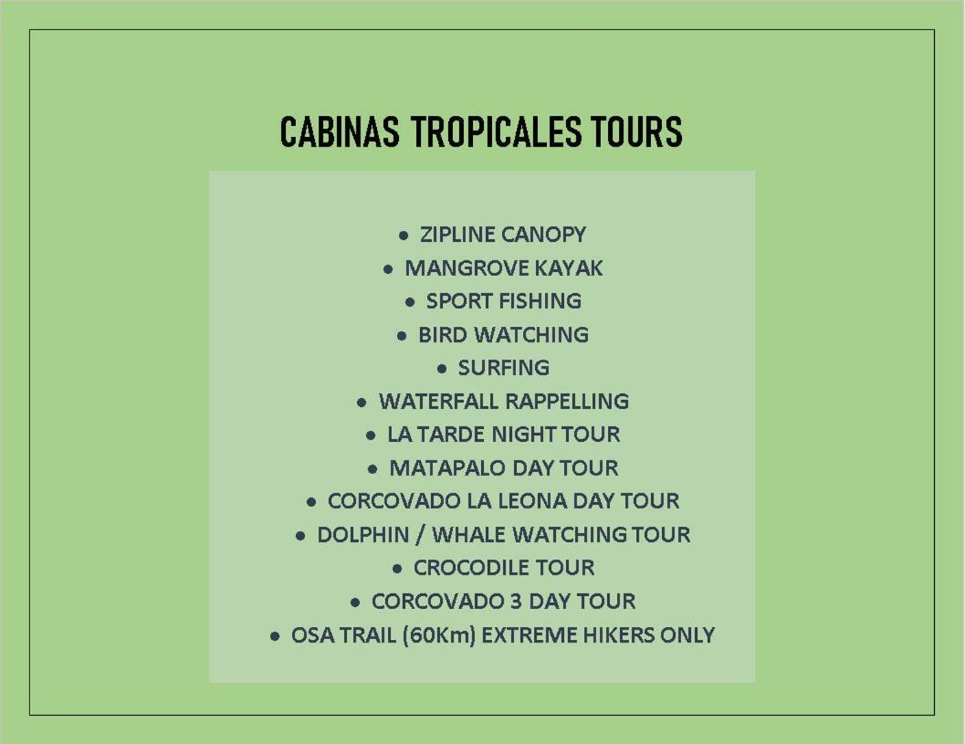 Cabinas Tropicales Пуэрто-Хименес Экстерьер фото